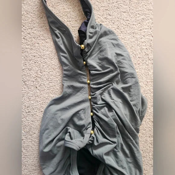 Carmen Marc Valvo Peek A Boo Beaded One Piece Swimsuit Size 8 - Picture 5 of 7